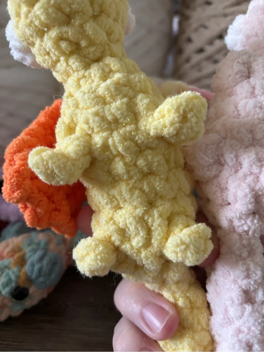 Crochet mini dragon handmade plush. Create your own
